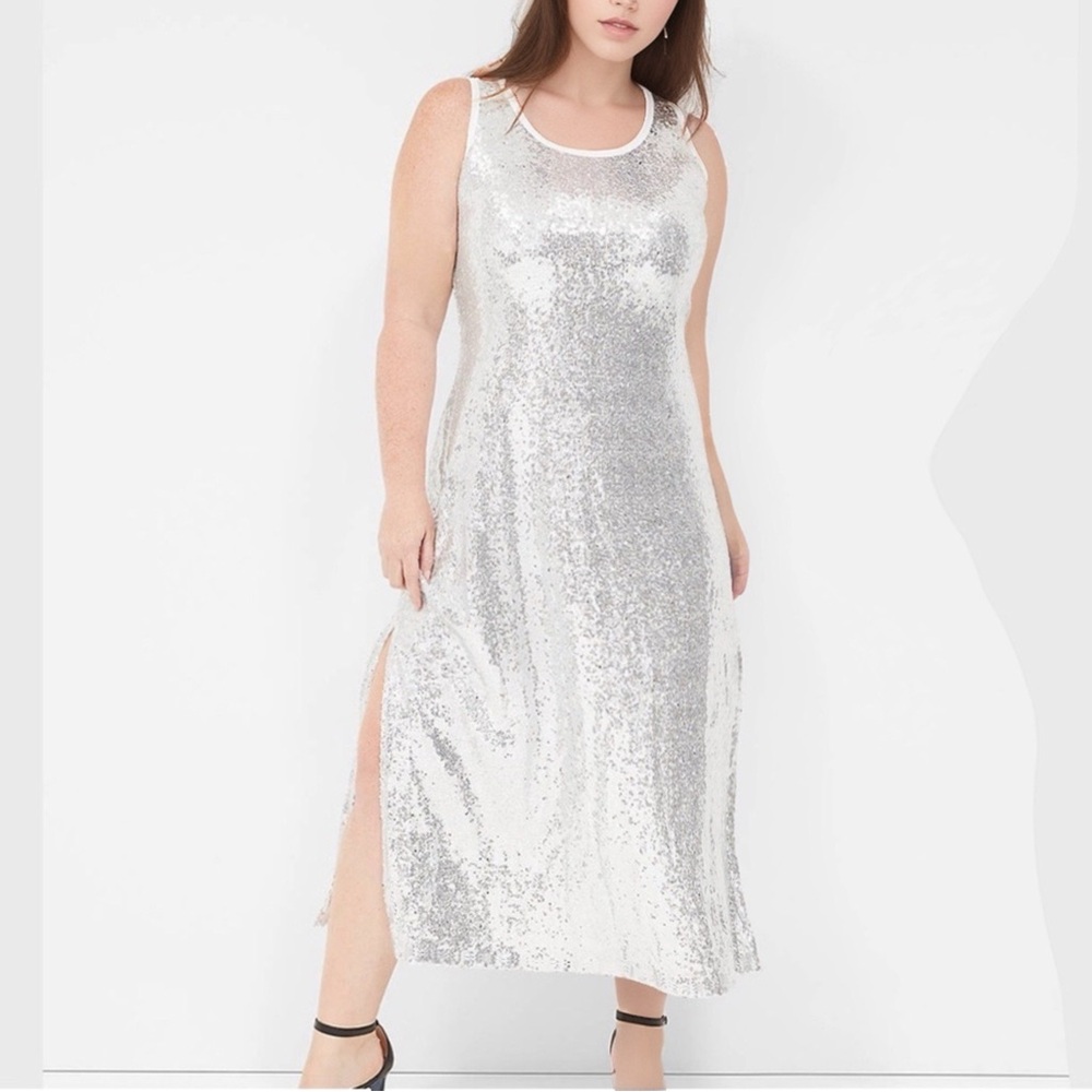 Lane Bryant sequin sleeveless swing/ maxi dress ❤️